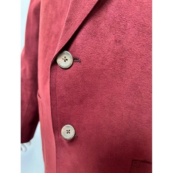 Vintage Kingsridge Mens Two Button Blazer Jacket Red Pocket Single Breasted; - Picture 6 of 7
